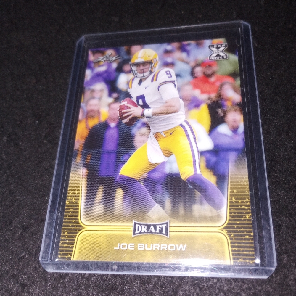 2020 Leaf Draft #01 Joe Burrow Gold Parallel LSU RC Rookie Card Trading card Nfl